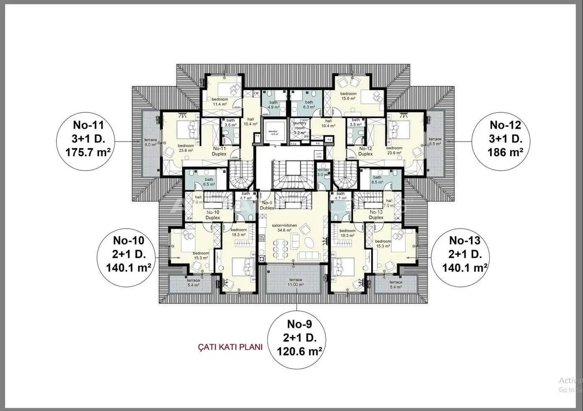 Квартира 100 м² в Аланье - 9